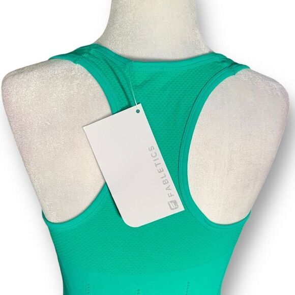 Fabeletics Delta Tank Green Racerback Smooth Operator Yoga Pilates Top Small - Picture 8 of 11